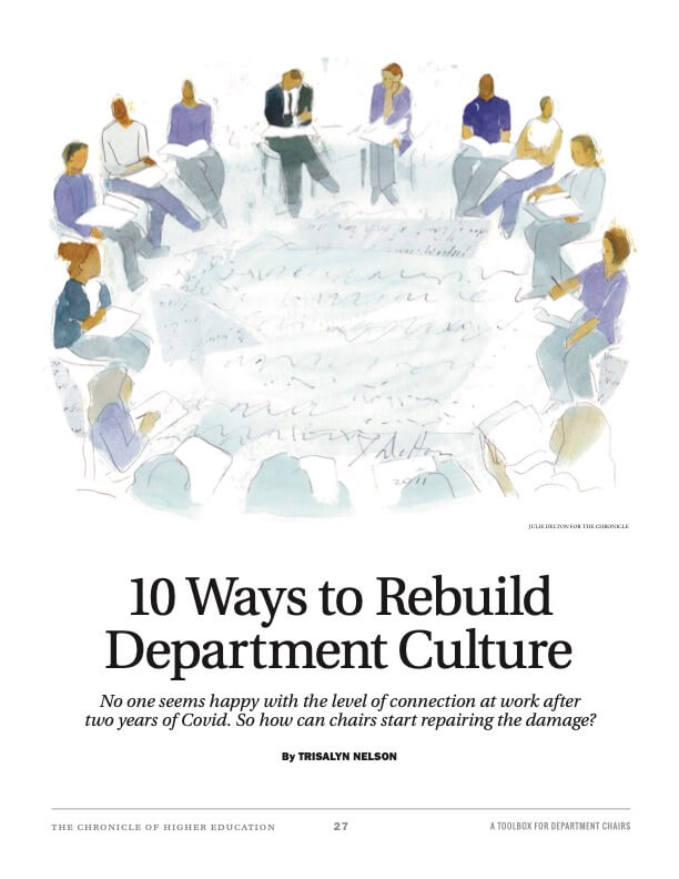 10 Ways to Rebuild Department Culture
